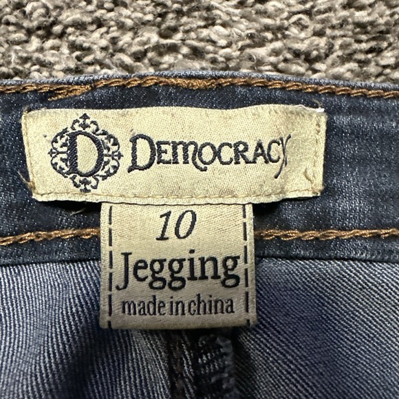 Democracy Jeggings‎ Jeans Women Sz 10 Blue Stretch Denim 33x28.5 - Picture 3 of 8